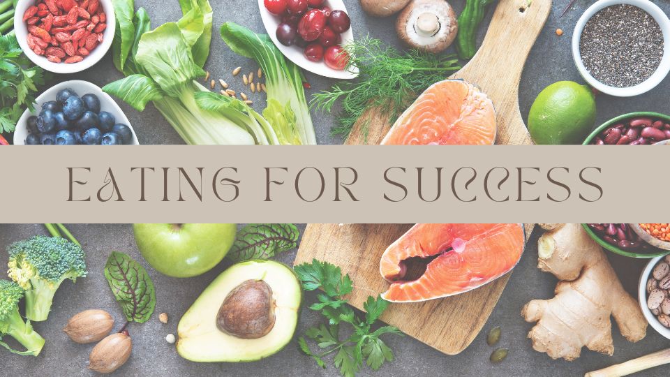 title that reads Eating For Success with food in background