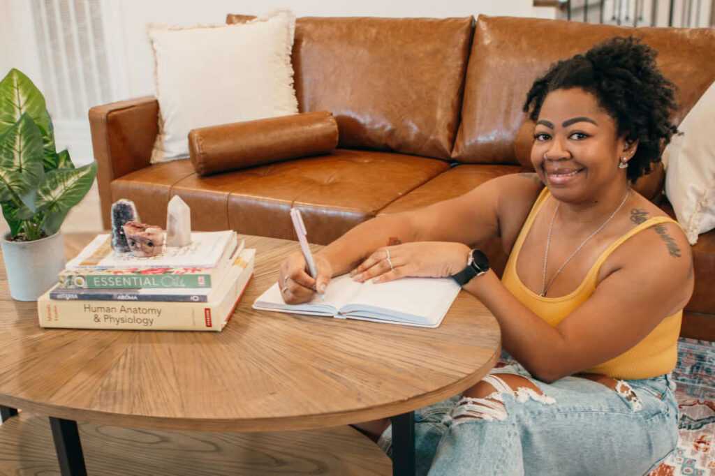 kiara writing in book