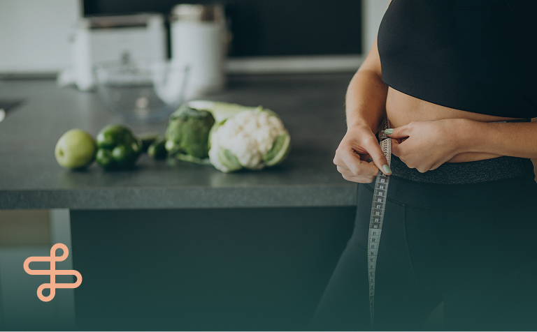 person checking weight