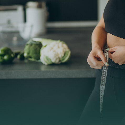 person checking weight